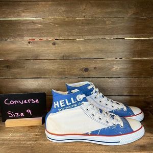 Mens Converse Chuck Taylor All Star Hello My Name Is High Top Shoes Sneakers 9 M